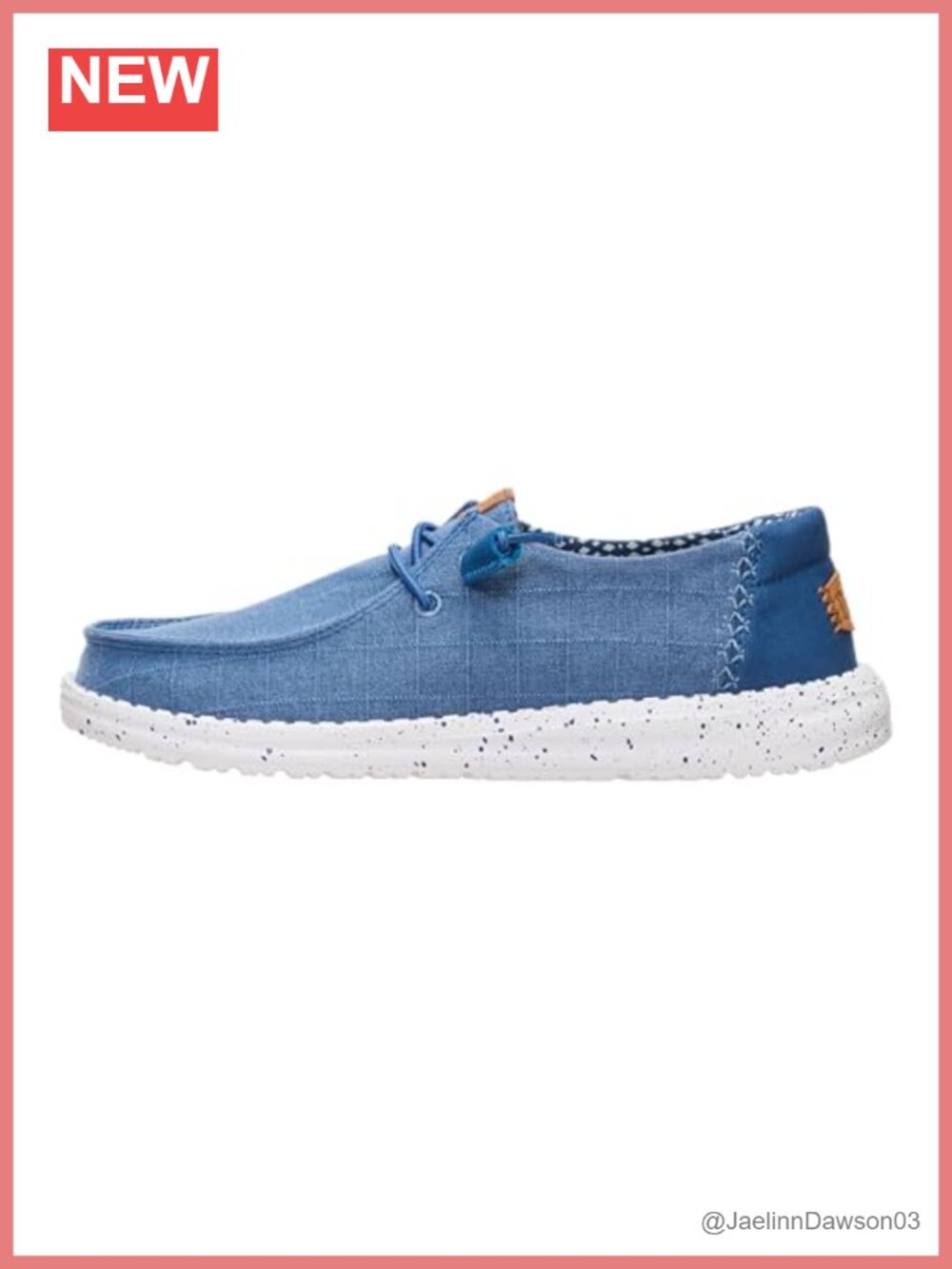 Women's Chambray Grid Slip On Loafer - Lightweight Breathable Casual Shoe